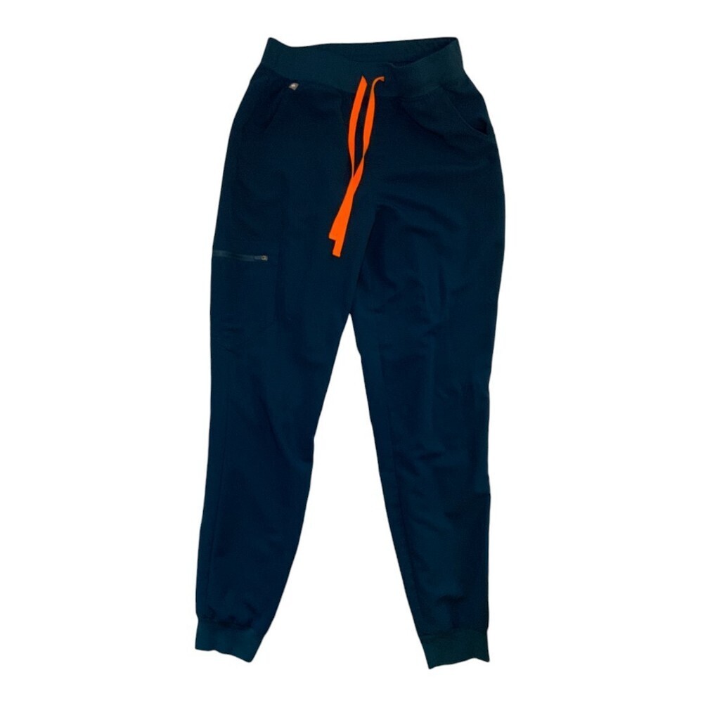 FIGS High Waisted Zamora Jogger Scrub Pants - DEEP REEF - RARE COLOR - MED TALL - Picture 2 of 3